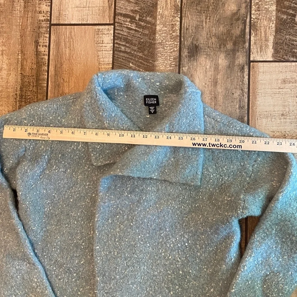 Eileen Fisher Italian yarn light Blue Knit Cardigan/blazer